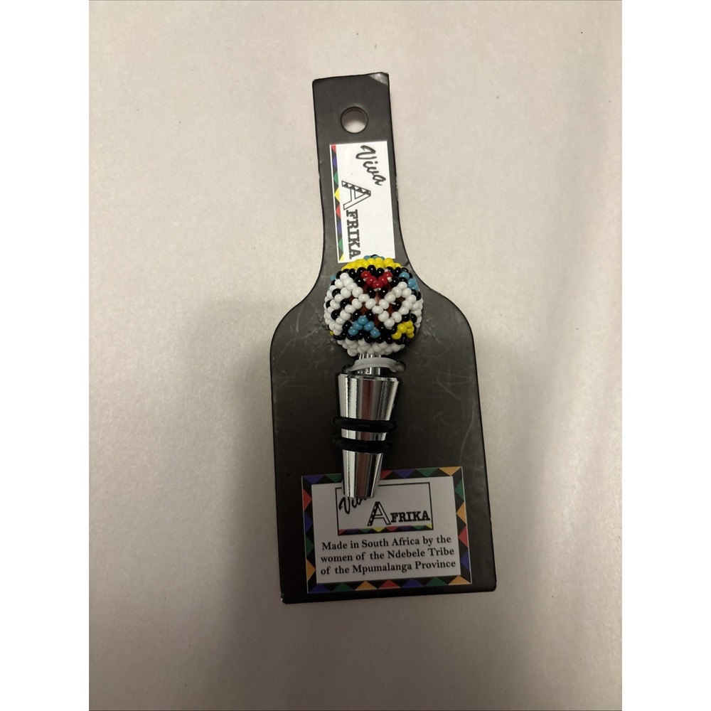 Viva Afrika beaded bottle stopper